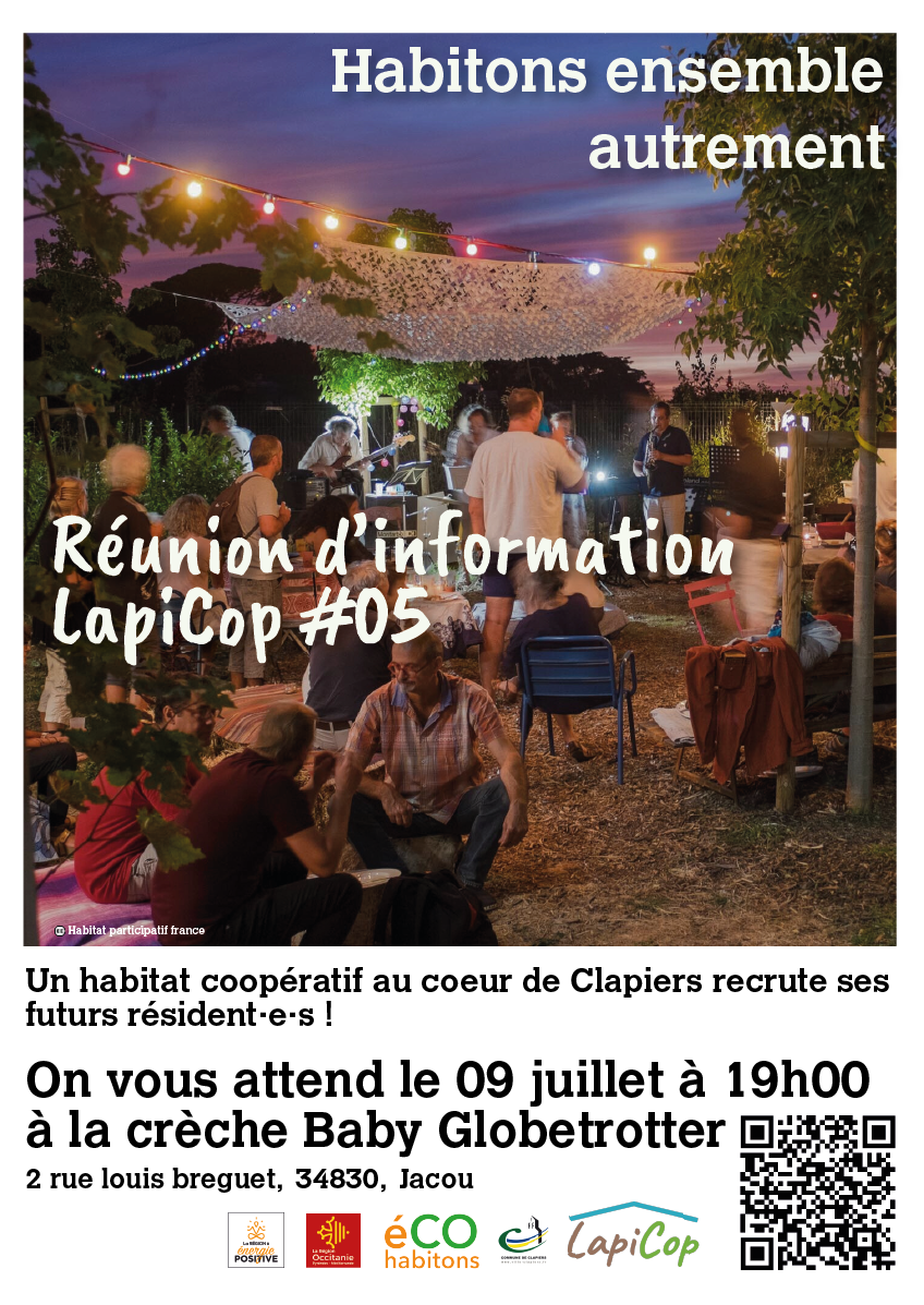 Réunion d'information LapiCop #05 : rdv le 09 juillet 2025 à 19hàà à la crèche baby globetrotter, 2 rue louis breguet 34830, jacou 